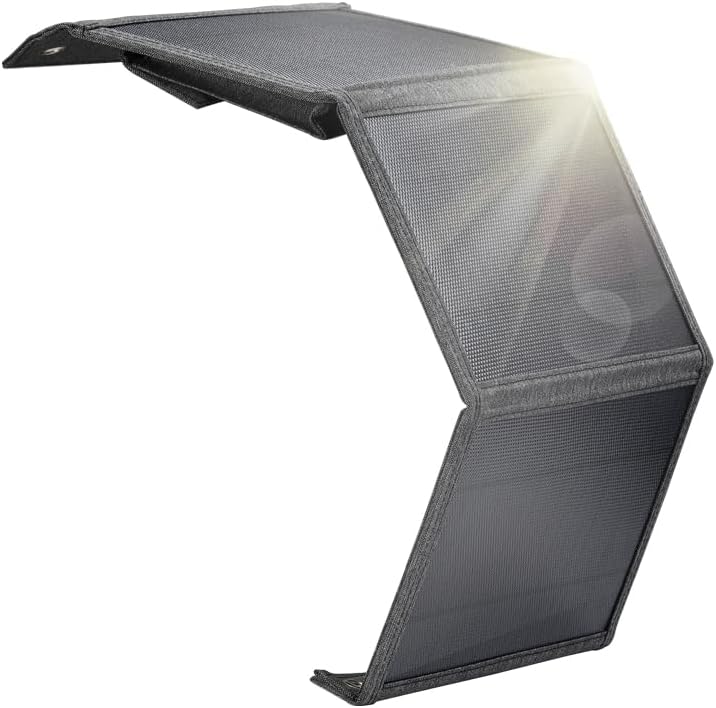TalentCell Cargador de panel solar plegable de 21 W con salida USB de 18 V CC y 5 V para cargar todo tipo de baterías recargables