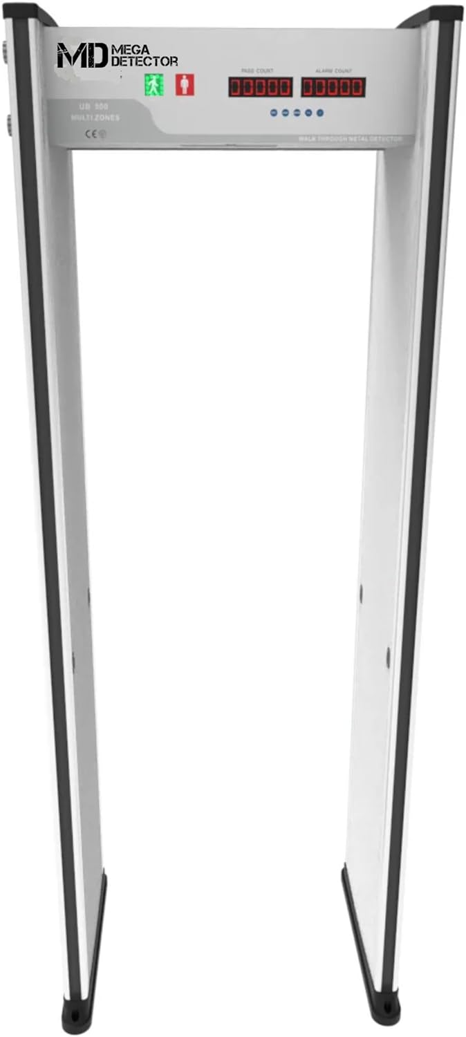 Arco MegaDetector Detector de Metales de Paso de Alta Sensibilidad de 6/12/18 Zonas, Puerta de Paso