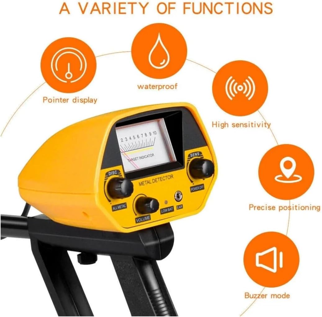 MegaDetector MD-5090 Detector de Metales Avanzado Para la Búsqueda de Tesoros, Reliquias y Exploración al Aire Libre.