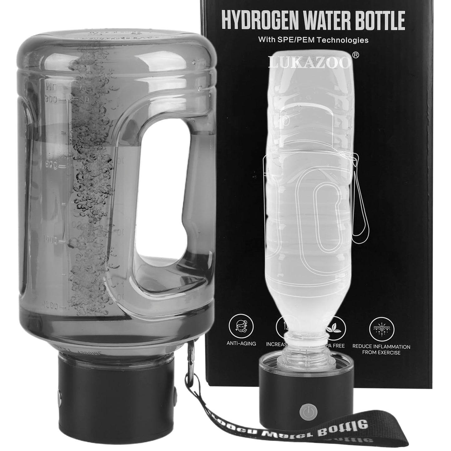 Botella de agua de hidrógeno de 50 onzas 1.5L con la última tecnología