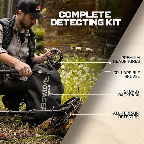 MINELAB X-Terra Voyager - Detector de metales profesional todo terreno para adultos, 4 modos de detección