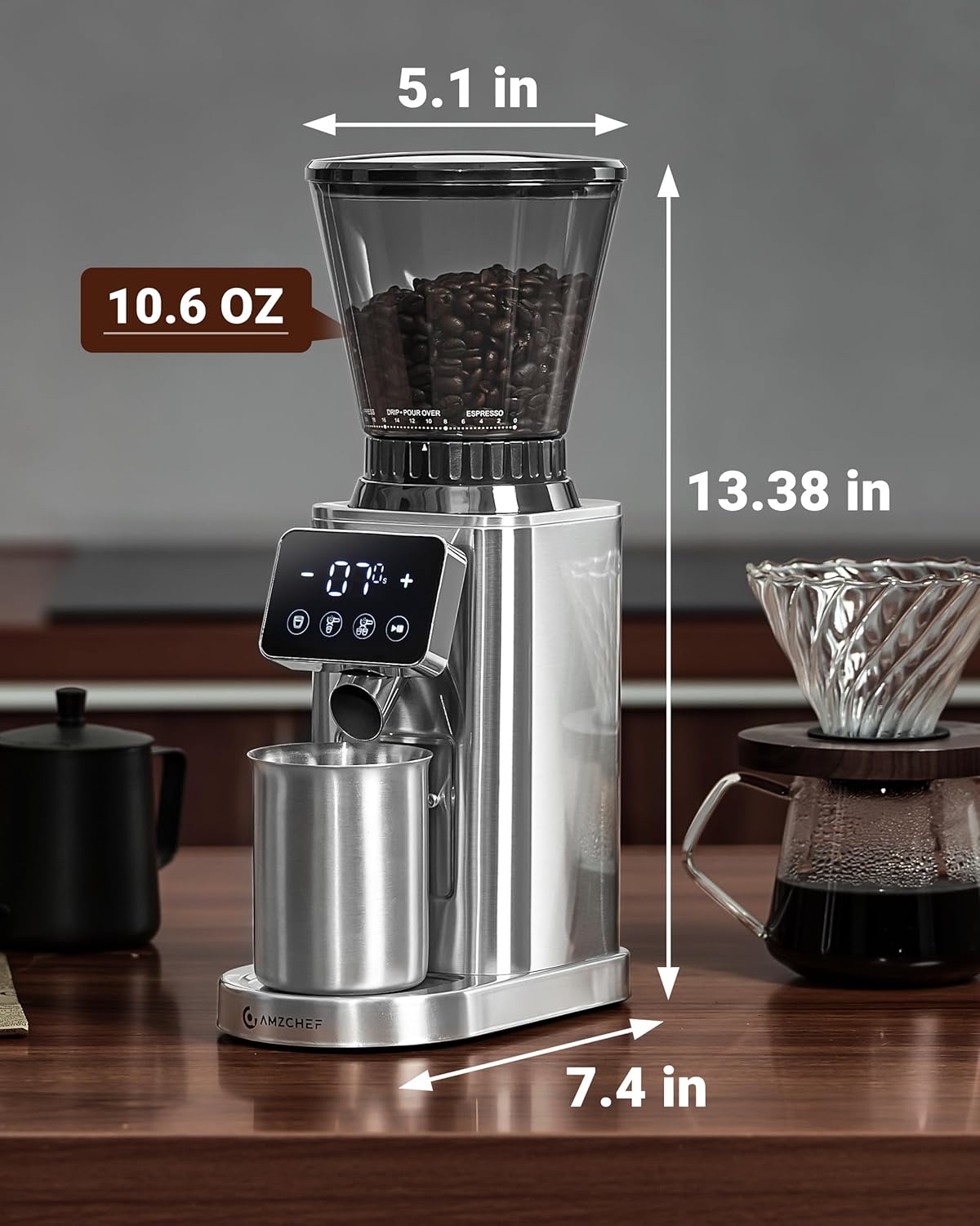 Molinillo De Café, Amzchef Molinillo De Granos De Café