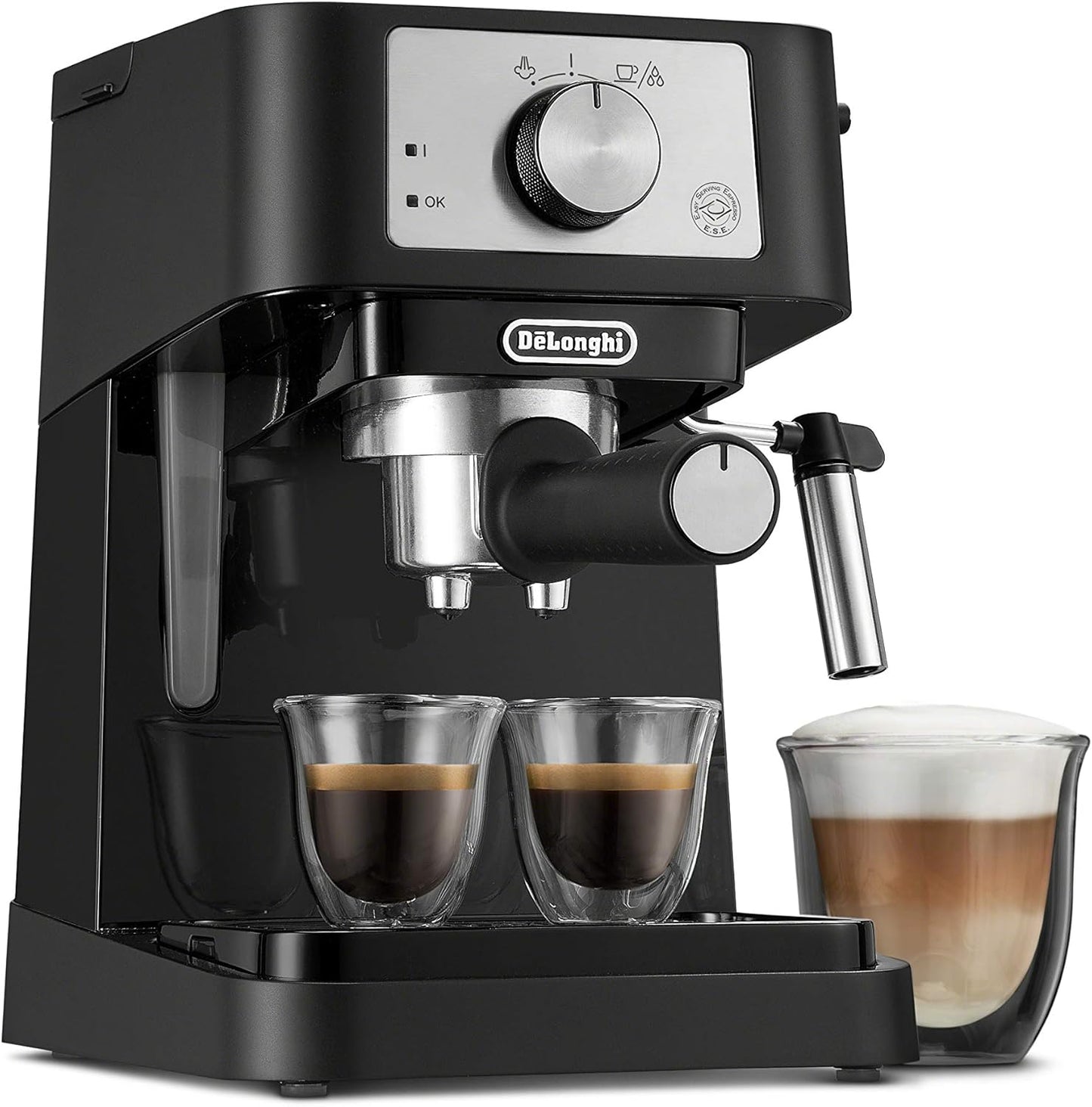 De'Longhi Stilosa - Máquina manual de café expreso, leche y capuchino, bomba de presión de 15 bares