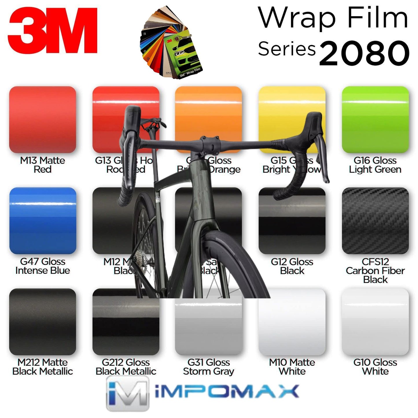 Venta Por Metro Lineal De Wrap 2080 Series 3m Varios Colores Todo Tipo de Autos, Motos, Bicicletas