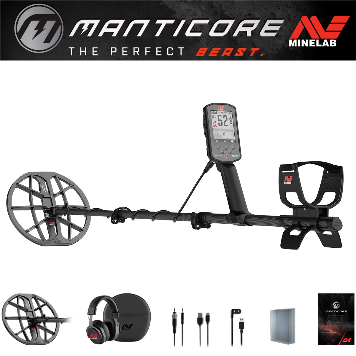 MINELAB MANTICORE DETECTOR DE METALES PEPAS DE ORO SUMERGIBLE A 5 METROS