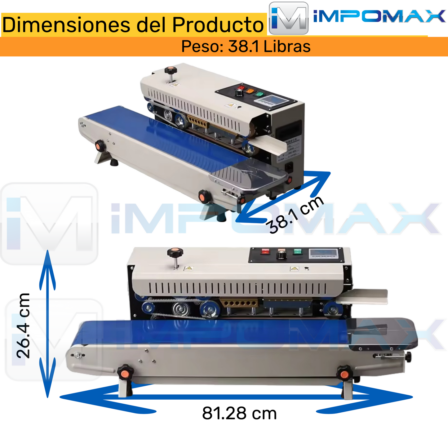 Máquina Selladora continua horizontal de fundas automática.