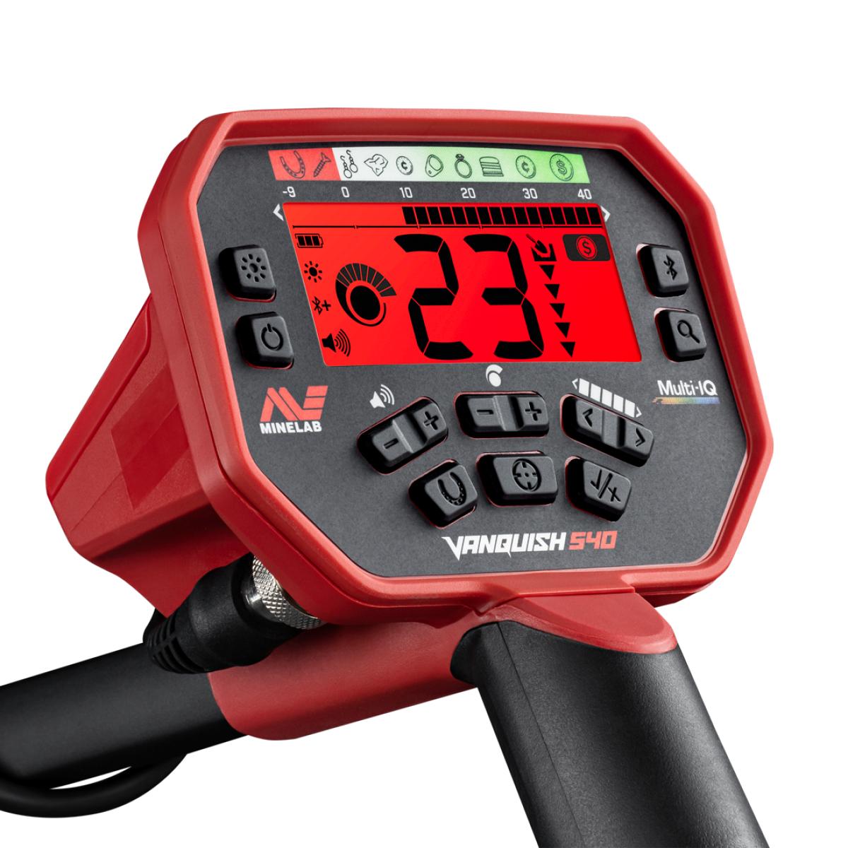 VANQUISH 540 PRO PACK MINELAB - DETECTOR DE METALES CON BOBINA V12 Y AURICULARES CABLEADOS