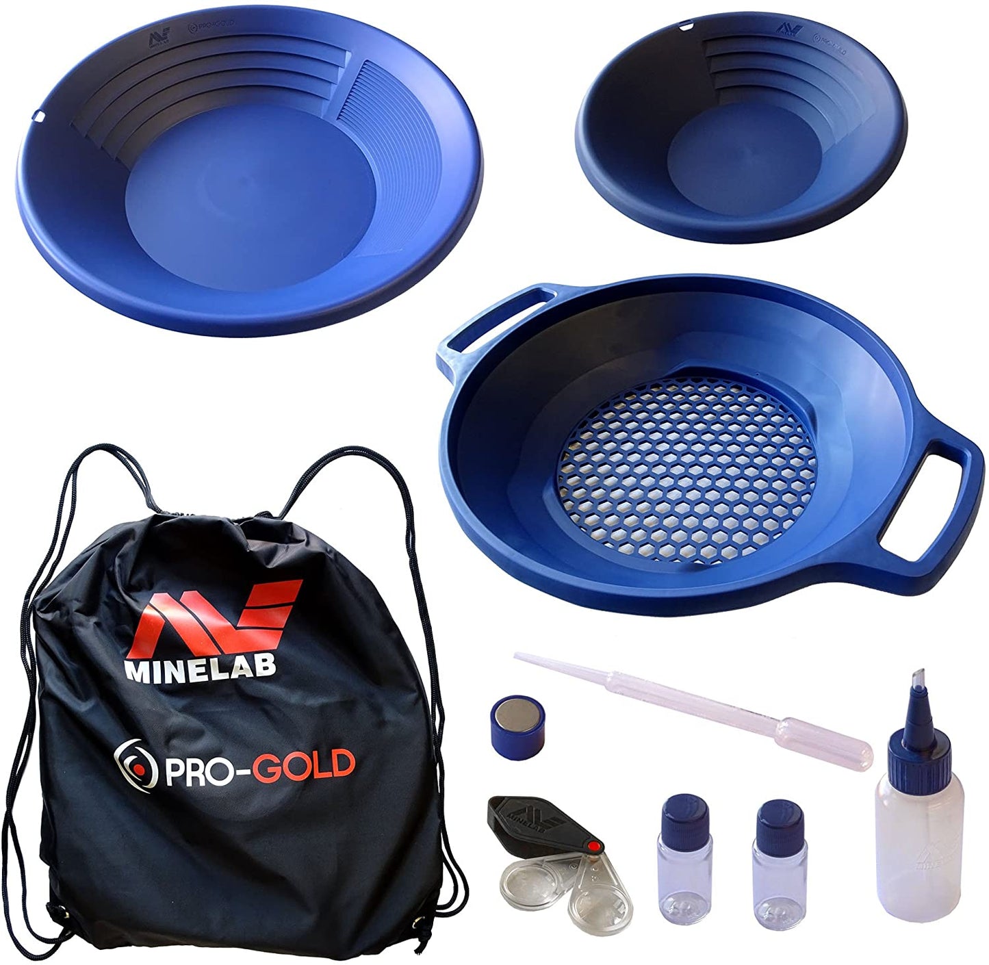 Kit Bandejas MINELAB Pro Gold Para Lavar Oro Pepitas Rio Mina Betas