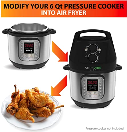 SOUSVIDE AIR FRYER LID- Tapa de freidora de aire para olla instantánea de 6Qt - 1300W