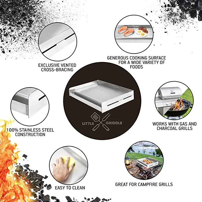 Little Griddle Sq180 Plancha Universal Para Parrillas Bbq