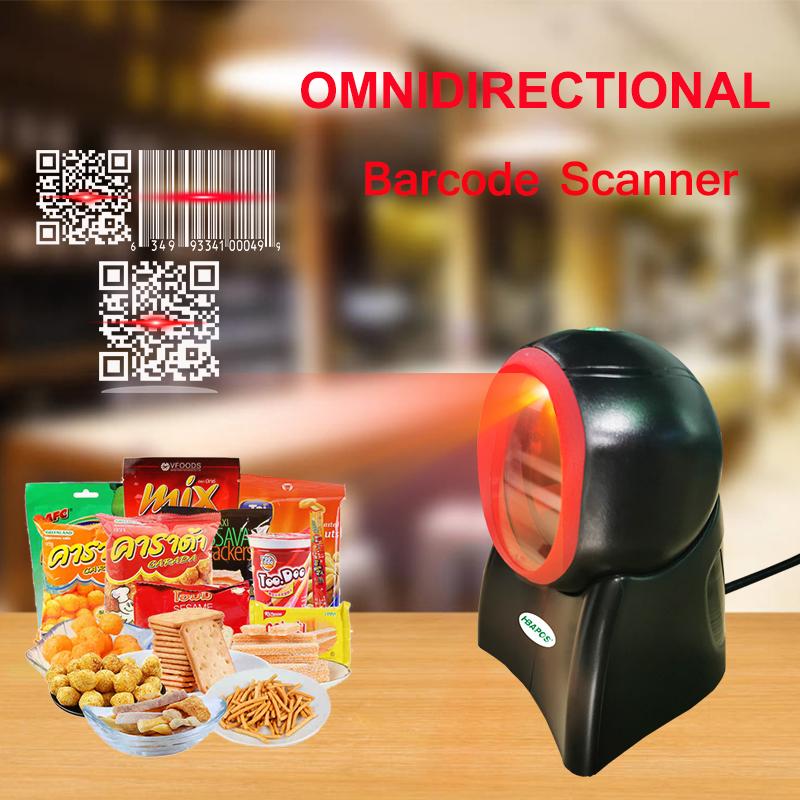 Ayake Pro 1D 2D QR Desktop Barcode Scanner, lector omnidireccional de código de barras USB con cable de manos libres