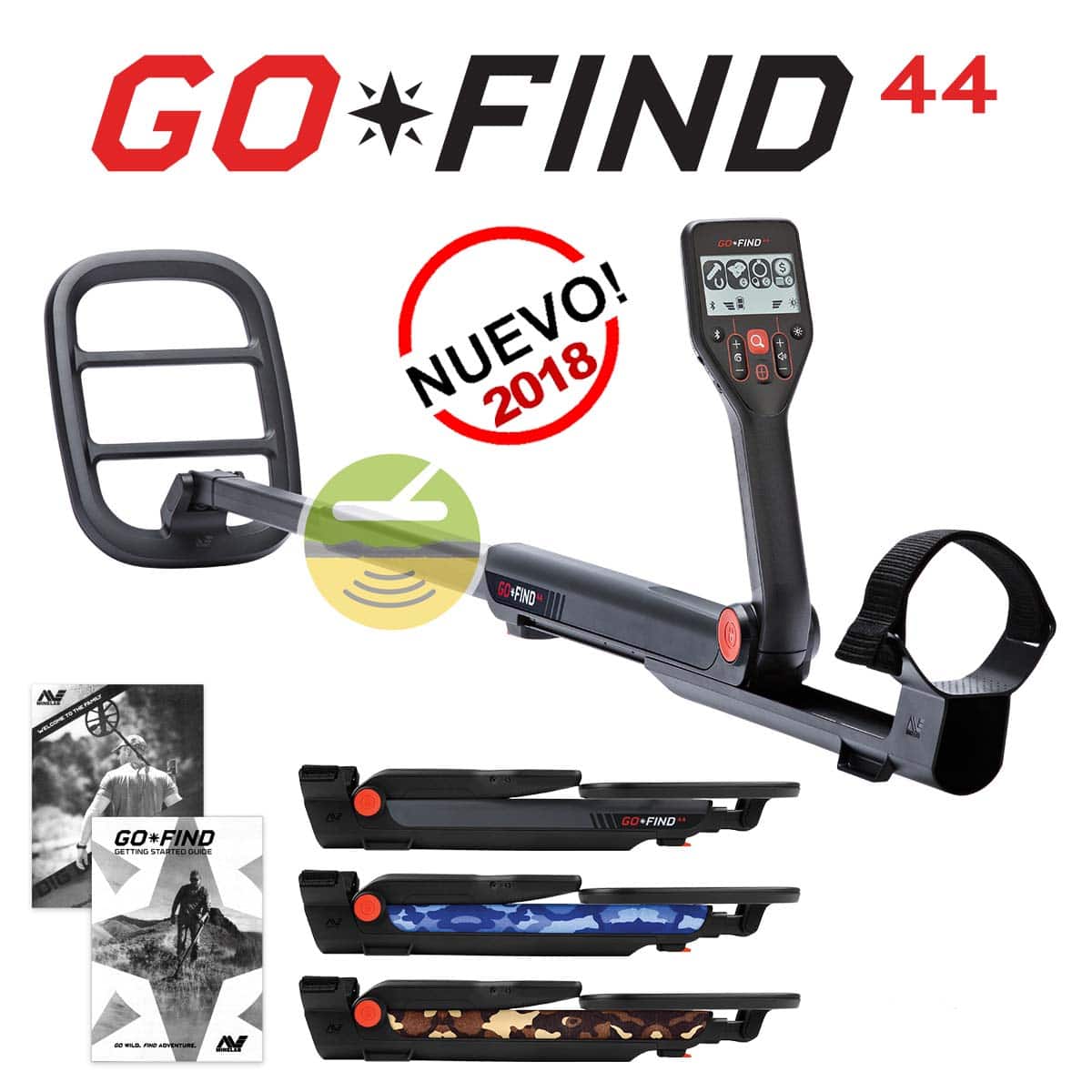 Minelab Go Find 44 Detector de Metales Retractil