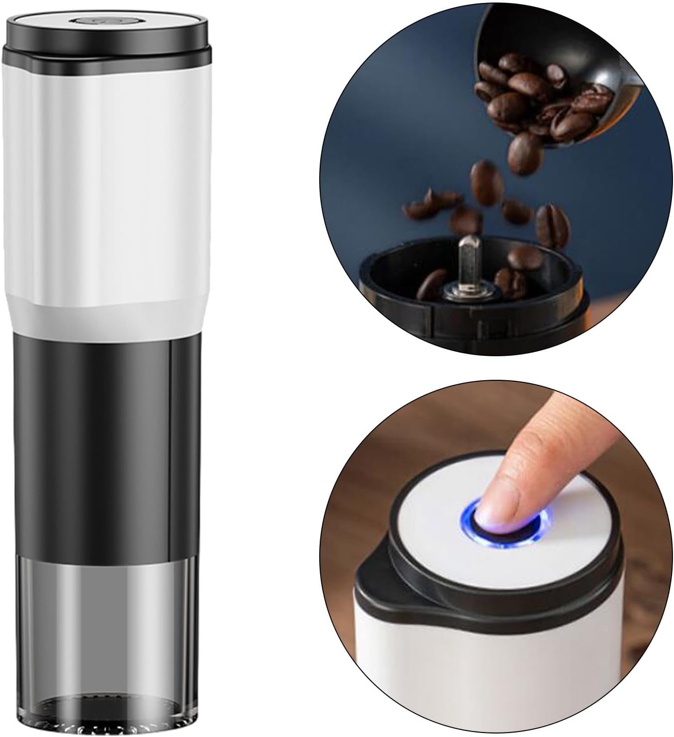 Amolador portátil genérico, molienda automática de molino de café para viajes.