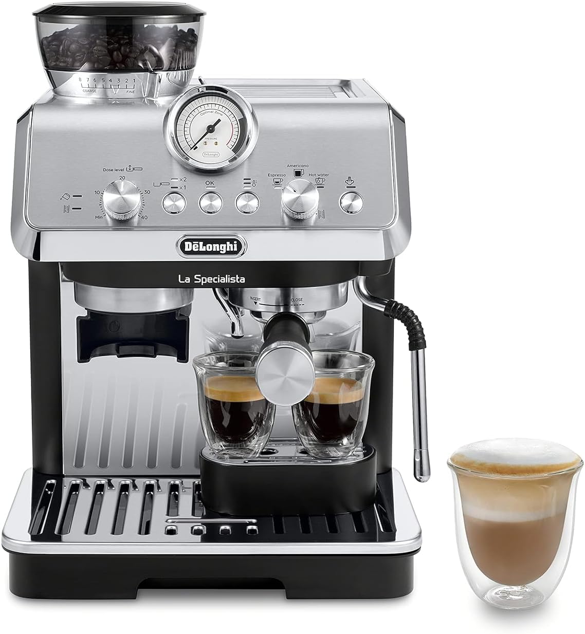 De'Longhi La Specialista Arte Cafetera de Espresso, Acero Inoxidable/Negro