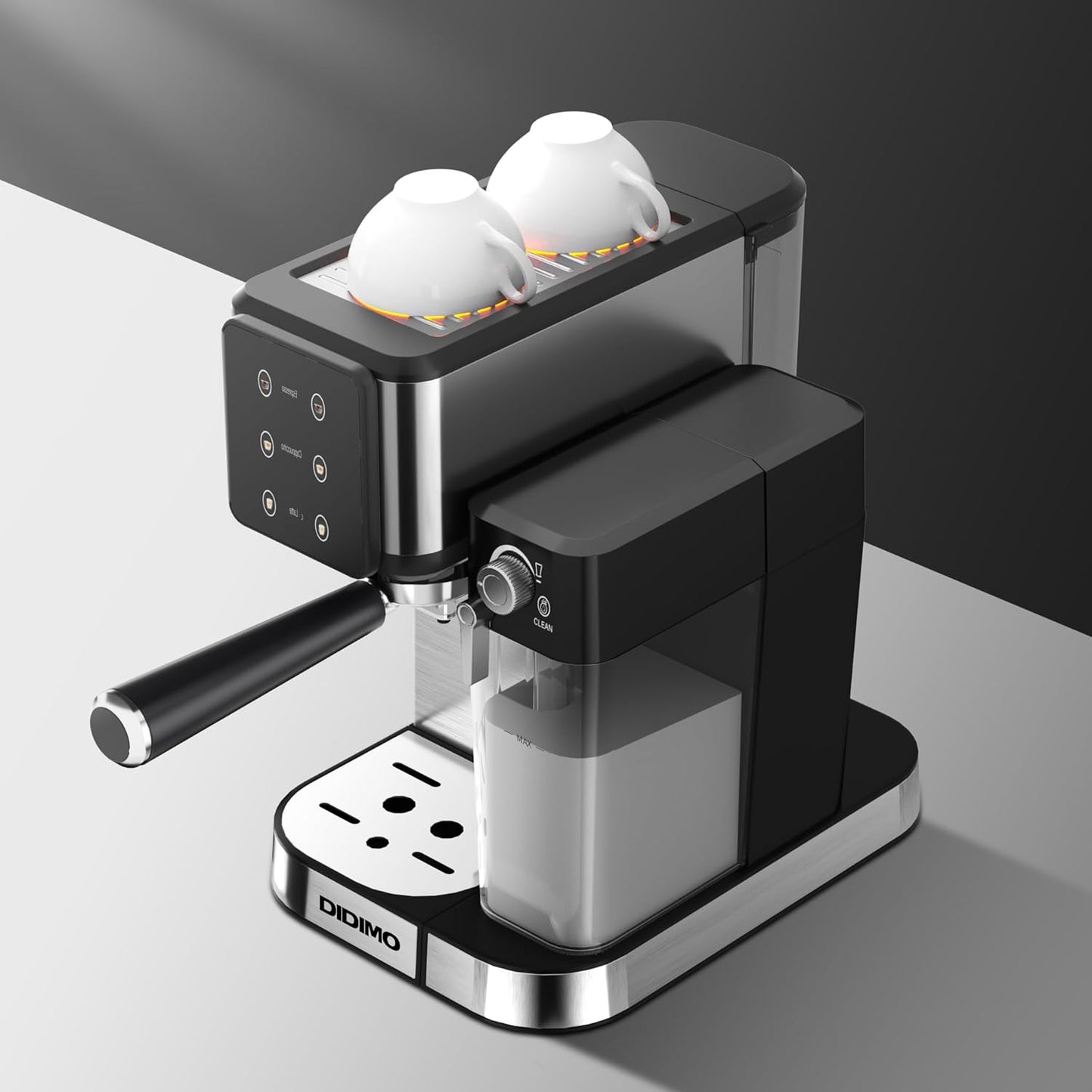 Máquina de café Didimo expreso, capuchino, latte con bomba de 20 bares y espumador de leche.