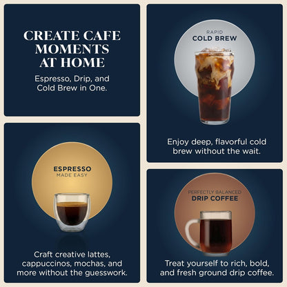 Cafetera Ninja Luxe Café ES601 Molinillo Y Espumador Automático