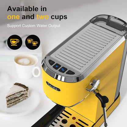 Máquina de café expreso Cavdle de 20 bares, máquina profesional con espumador de leche.