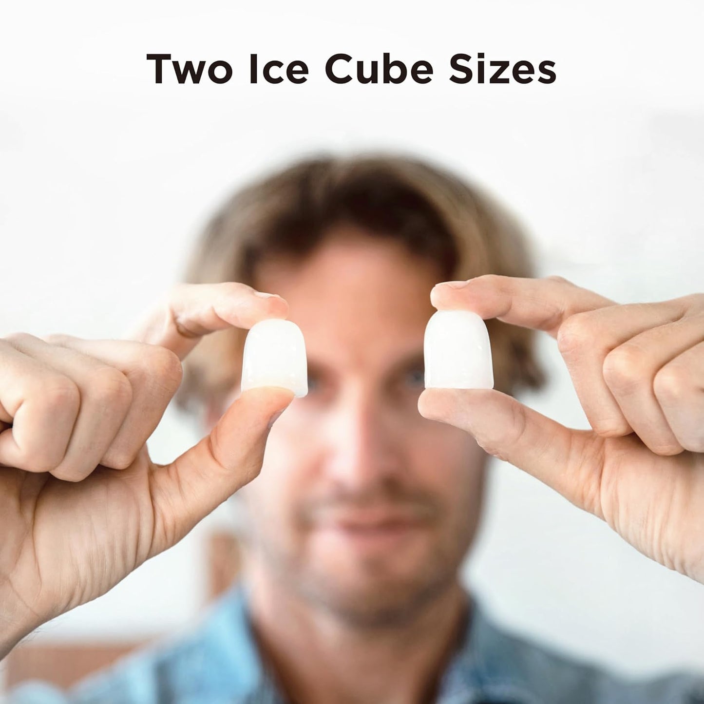 Máquina de hielo para encimera, 9 cubos listos en 6 minutos.