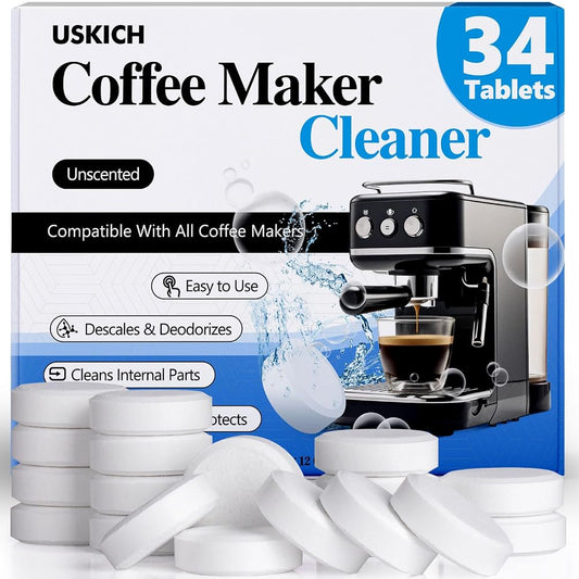 Limpiador descalcificador para máquina de café, paquete de 5 pastillas.