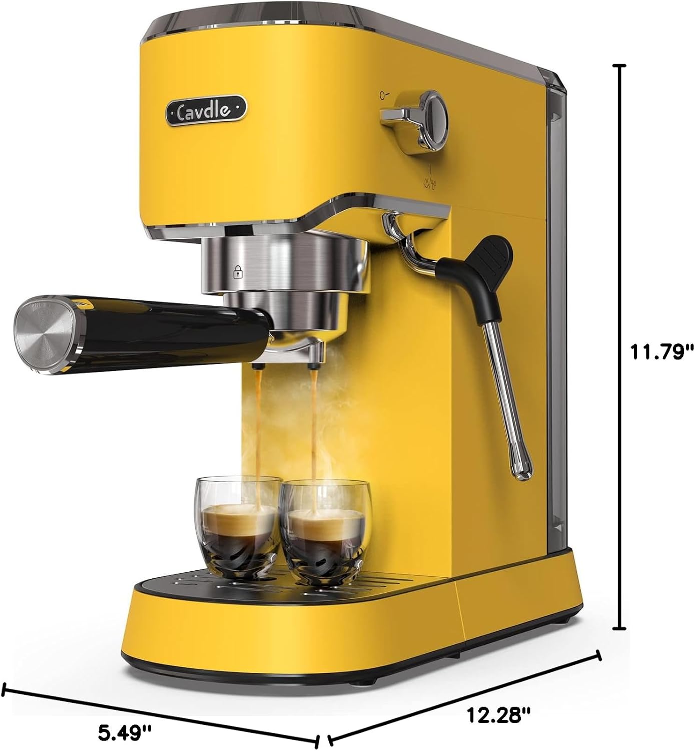 Máquina de café expreso Cavdle de 20 bares, máquina profesional con espumador de leche.