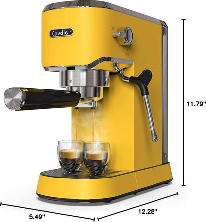 Máquina de café expreso Cavdle de 20 bares, máquina profesional con espumador de leche.