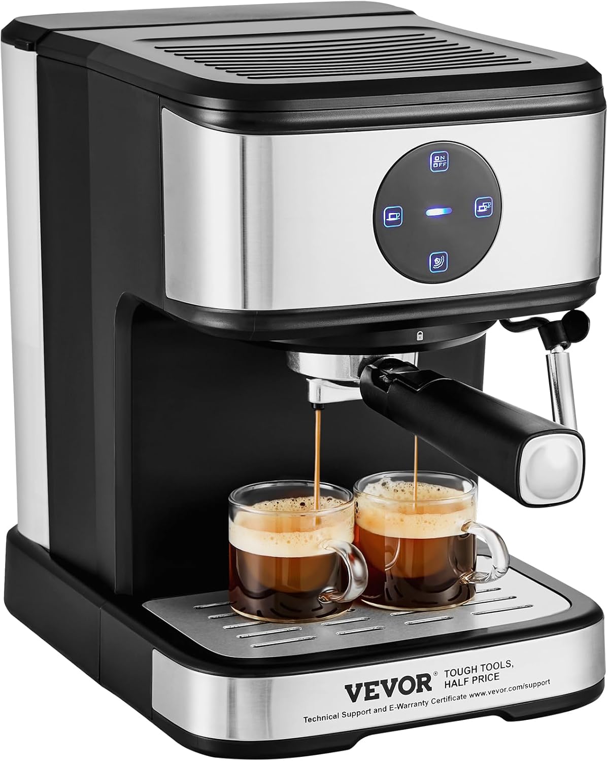 MAQUINA DE CAFE EXPRESO VEVOR 15 BARES CON ESPUMADOR DE LECHE DIGITAL.