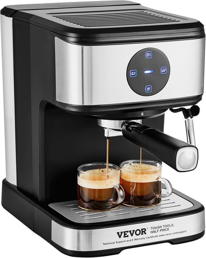 MAQUINA DE CAFE EXPRESO VEVOR 15 BARES CON ESPUMADOR DE LECHE DIGITAL.