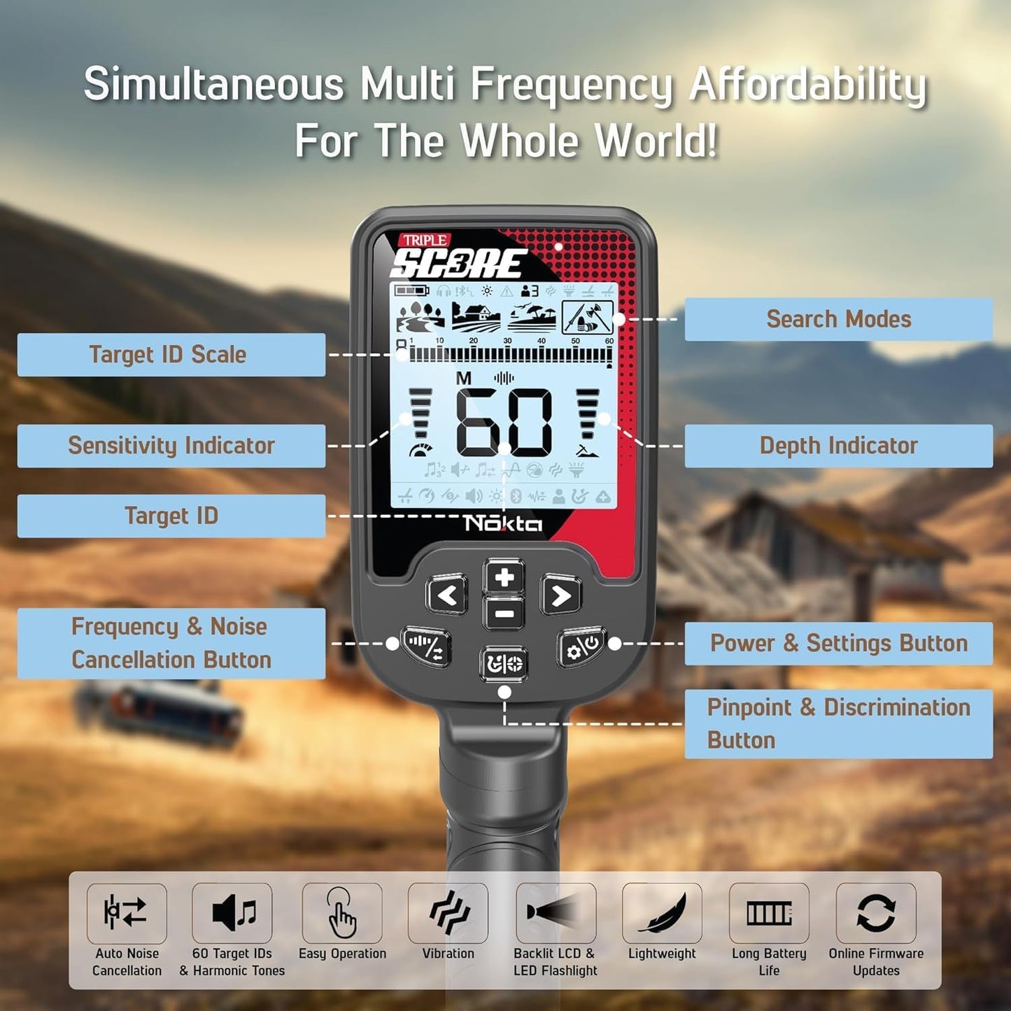 Nokta Triple Score PRO Pack Detector de metales con PINPOINTER