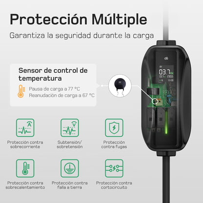 CARGADOR PORTÁTIL PARA VEHÍCULO ELÉCTRICO TIMXON 16A 3.7Kw