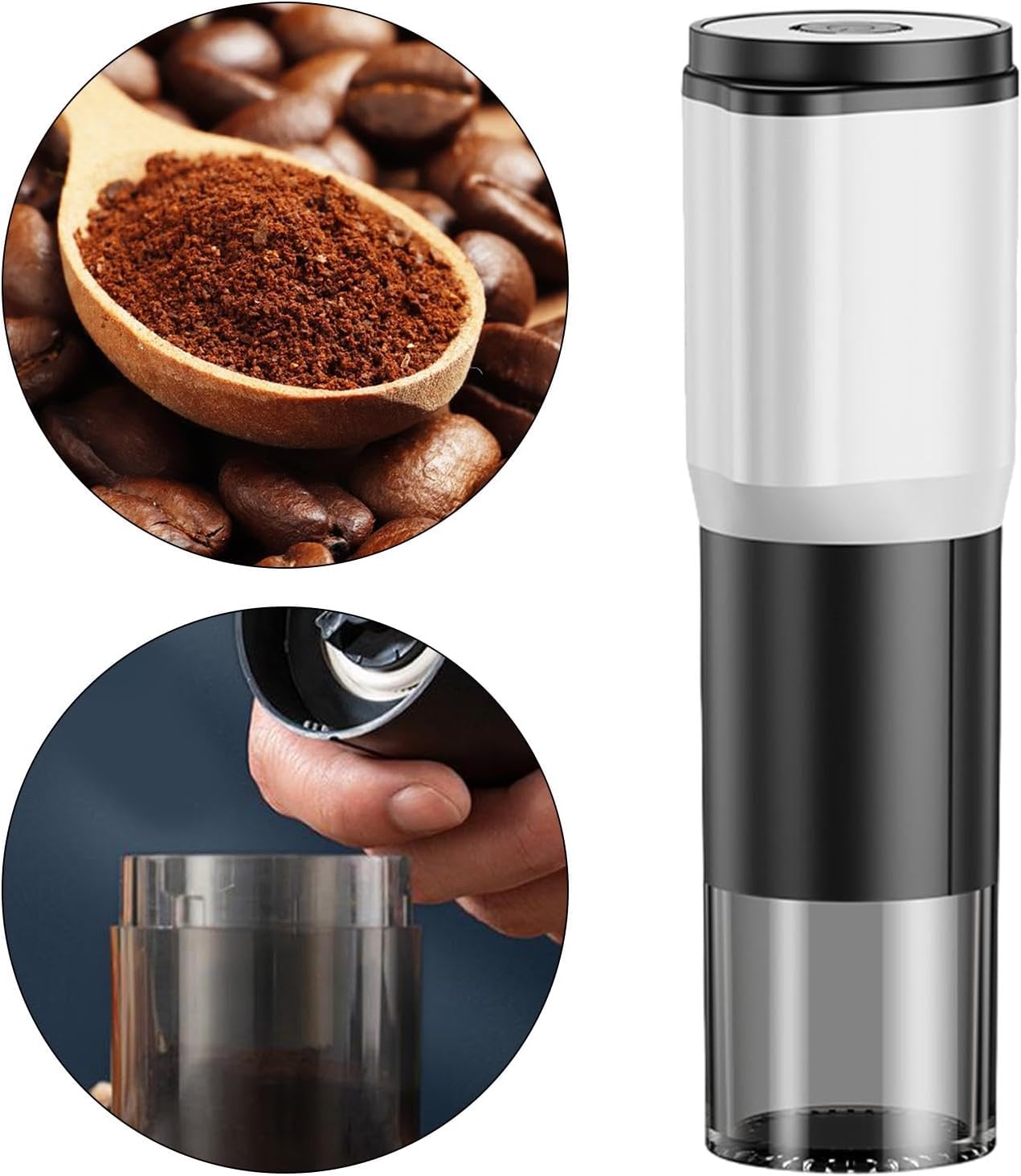 Amolador portátil genérico, molienda automática de molino de café para viajes.
