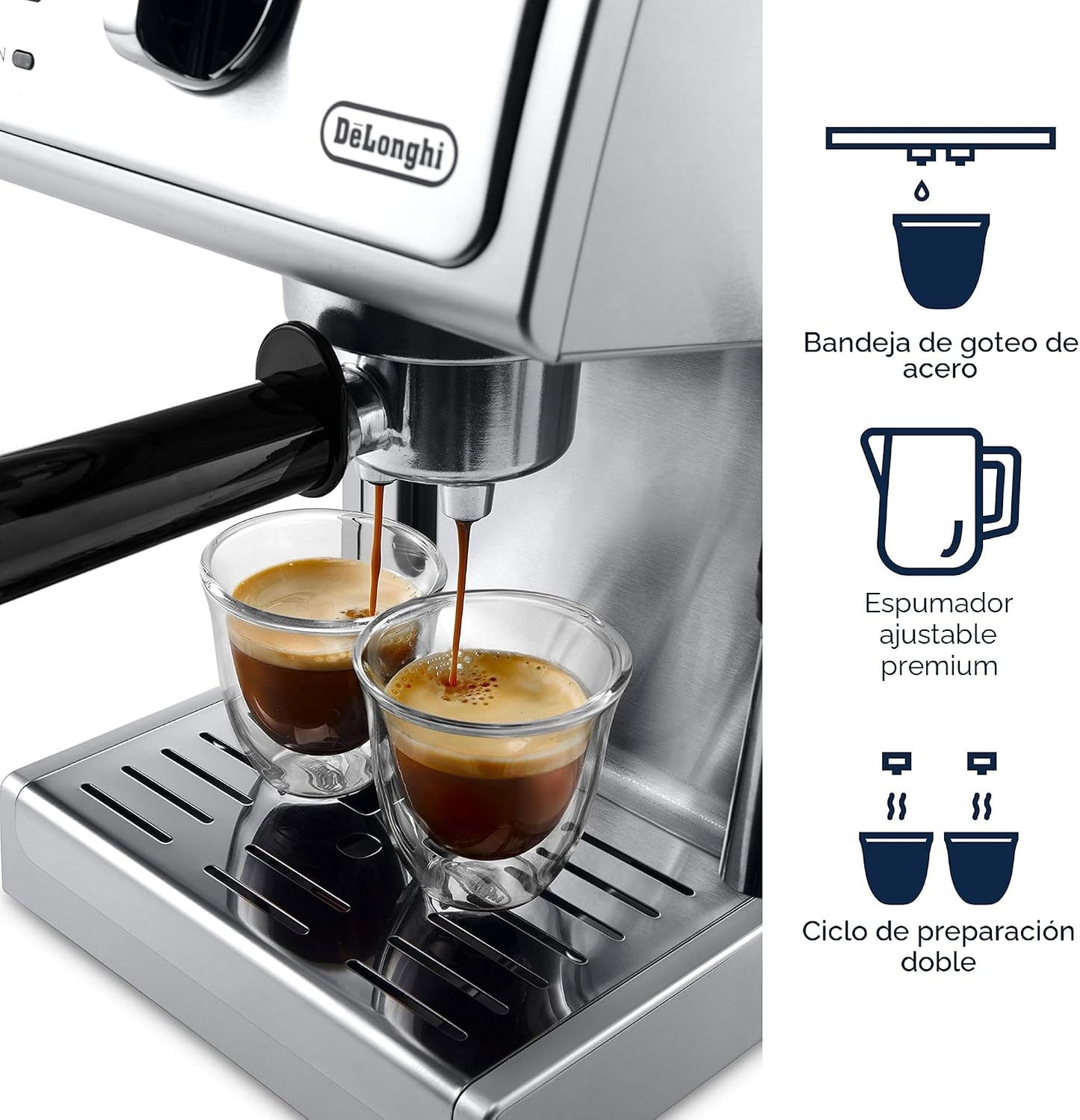 Cafetera de Espresso Manual De'Longhi ECP3630 – Acero Inoxidable