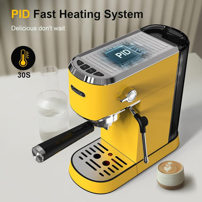 Máquina de café expreso Cavdle de 20 bares, máquina profesional con espumador de leche.