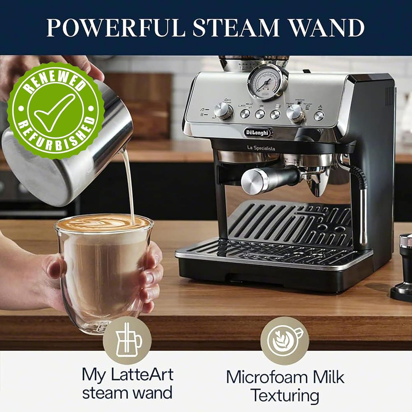 De'Longhi La Specialista Arte Cafetera de Espresso, Acero Inoxidable/Negro