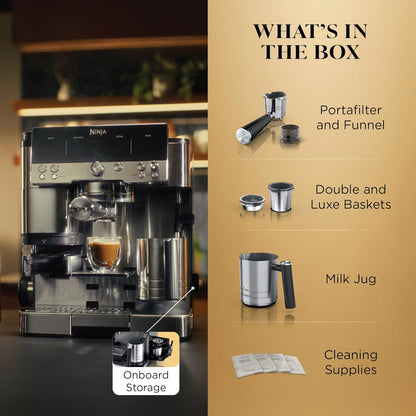 Cafetera Ninja Luxe Café ES601 Molinillo Y Espumador Automático
