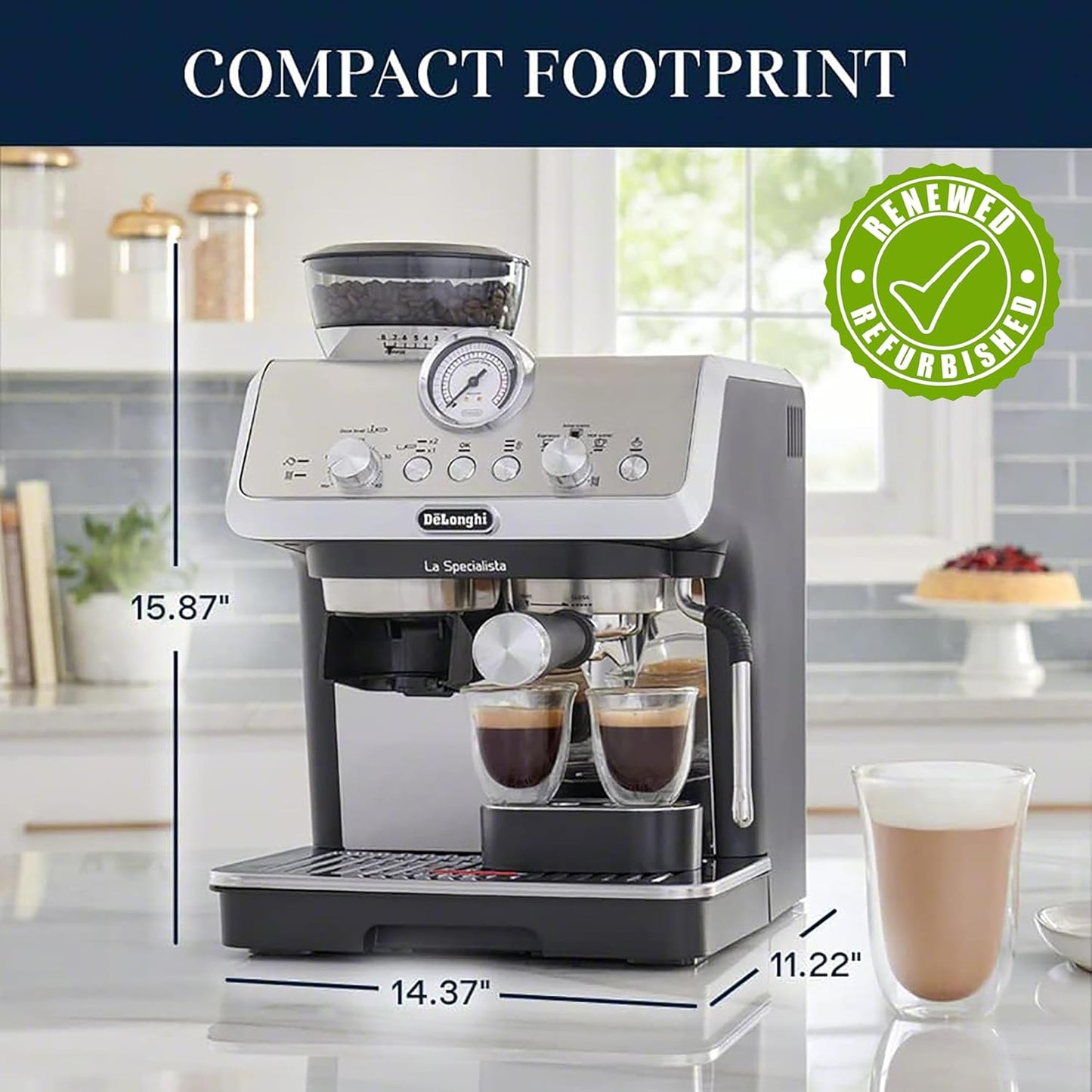 De'Longhi La Specialista Arte Cafetera de Espresso, Acero Inoxidable/Negro