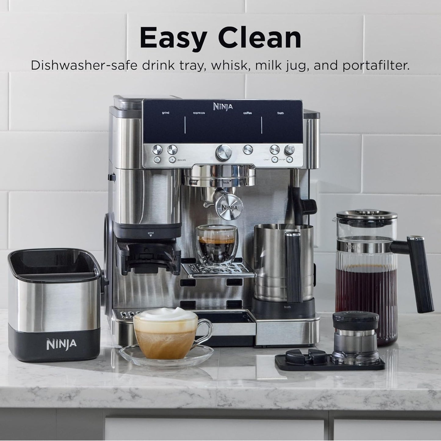 Cafetera Ninja Luxe Café ES601 Molinillo Y Espumador Automático