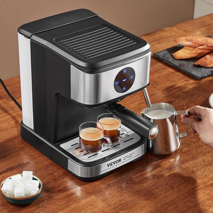 MAQUINA DE CAFE EXPRESO VEVOR 15 BARES CON ESPUMADOR DE LECHE DIGITAL.