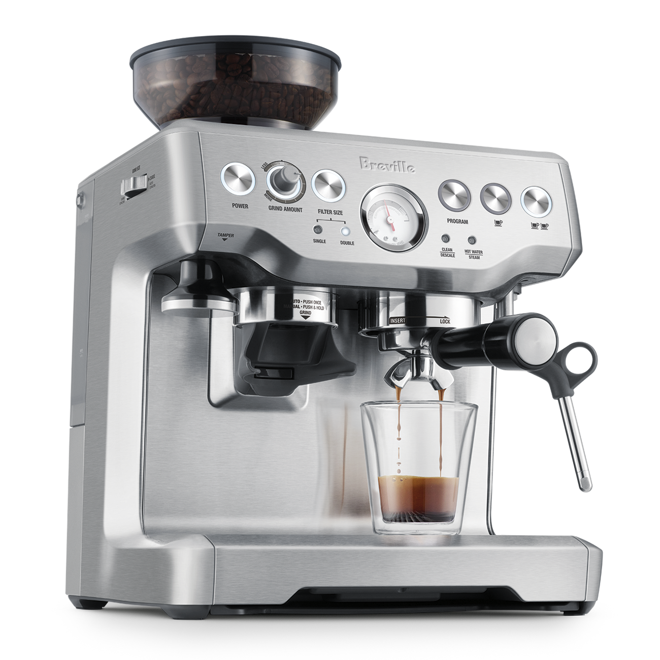Breville Barista Express BES870XL - Máquina de café expreso, acero inoxidable