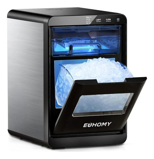 Máquina De Hielo Euhomy 19.96kg/día Autolimpiante Negro