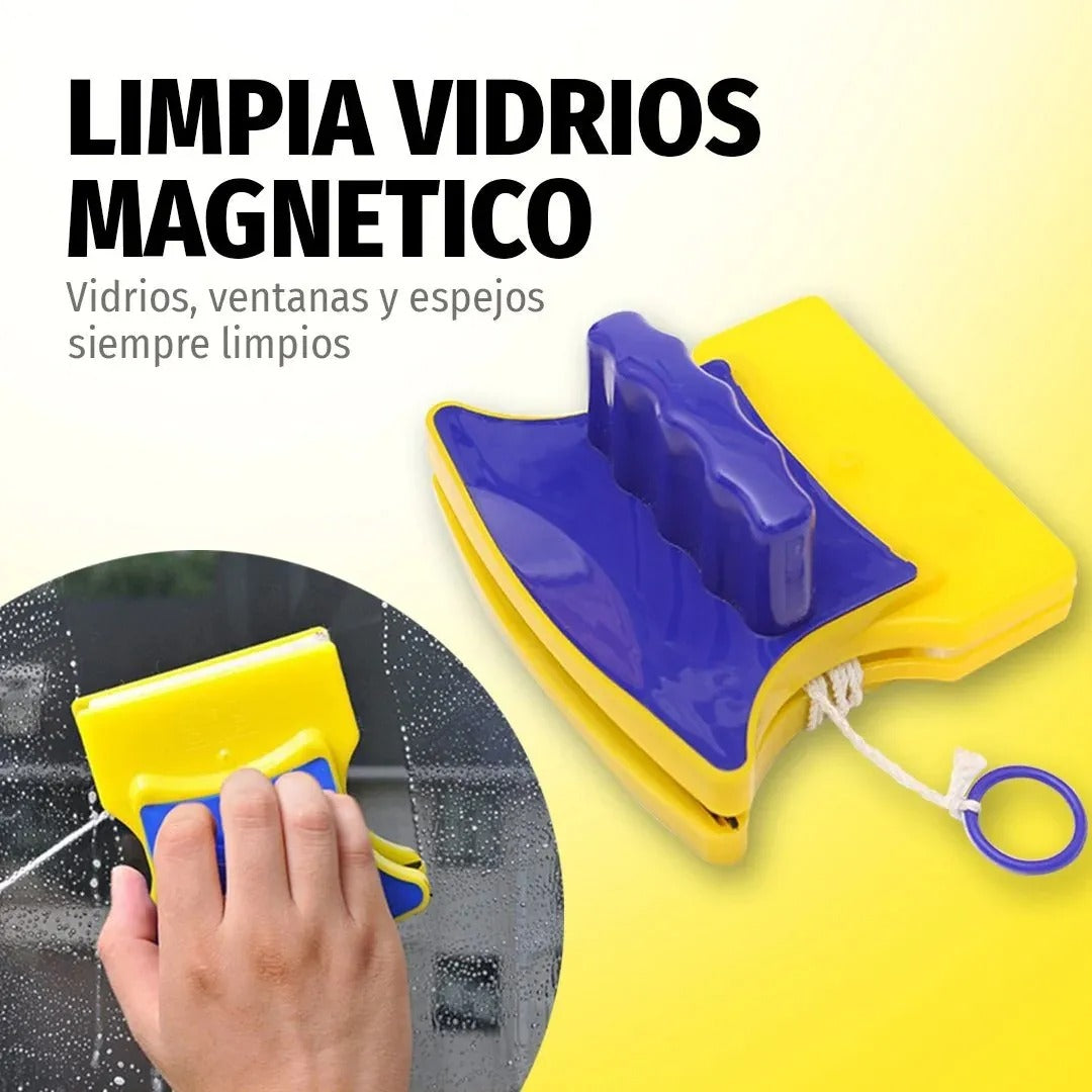 LIMPIA VIDRIO DOBLE MAGNETICO CON IMAN DE NEODIMIO PARA VIDRIOS DE 12mm