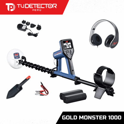 GOLD MONSTER 1000 Minelab Detector de Metales - Bobina Blanca Pepitas Oro