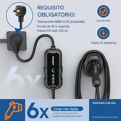 Cargador Inteligente Ev Nexcyber Za20-u007kbf-f001 Nivel 2 32a