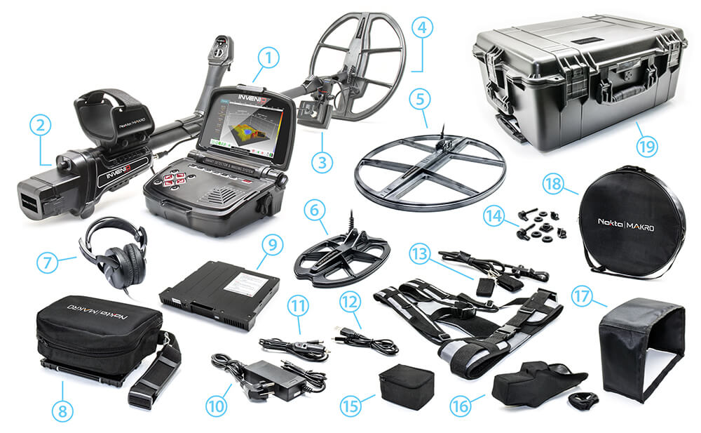 Nokta Invenio Pro - Detector de metales de gran alcance Pro Pack