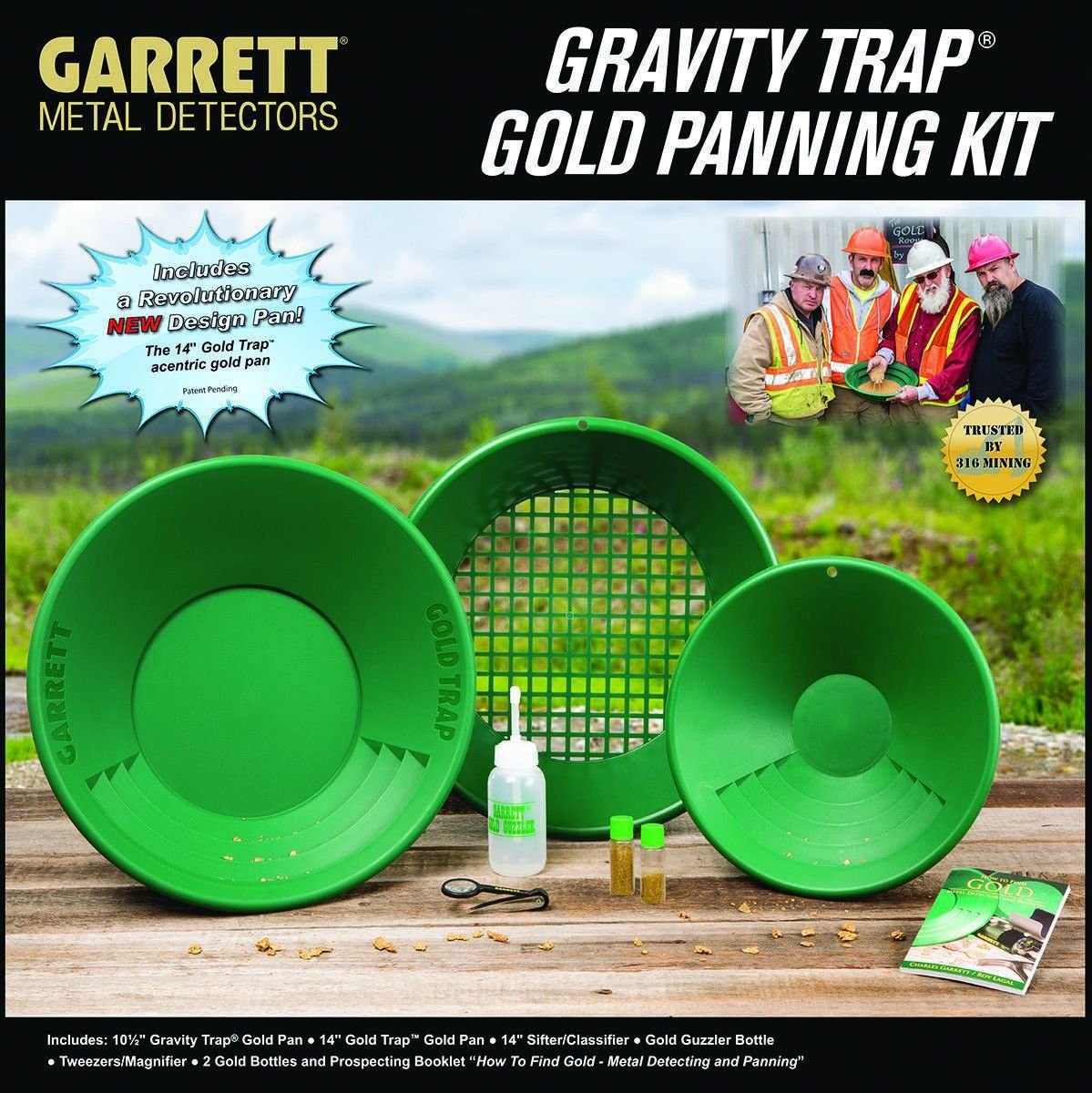 Garrett Gold Pan Kit / Kit de bateas para Oro en río