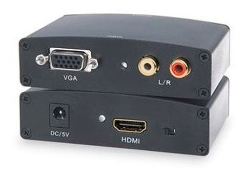 Adaptador Hdmi a VGA Convertidor Con Fuente 12v Audio Video