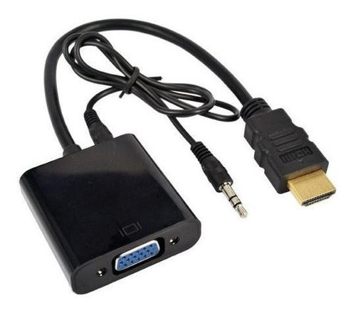 CONVERTIDOR DE HDMI A VGA CON AUDIO PC