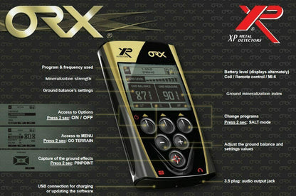 ORX XP METAL DETECTOR - Detector de Metales Inalámbrico con Bobina Eliptica (BAJO PEDIDO)